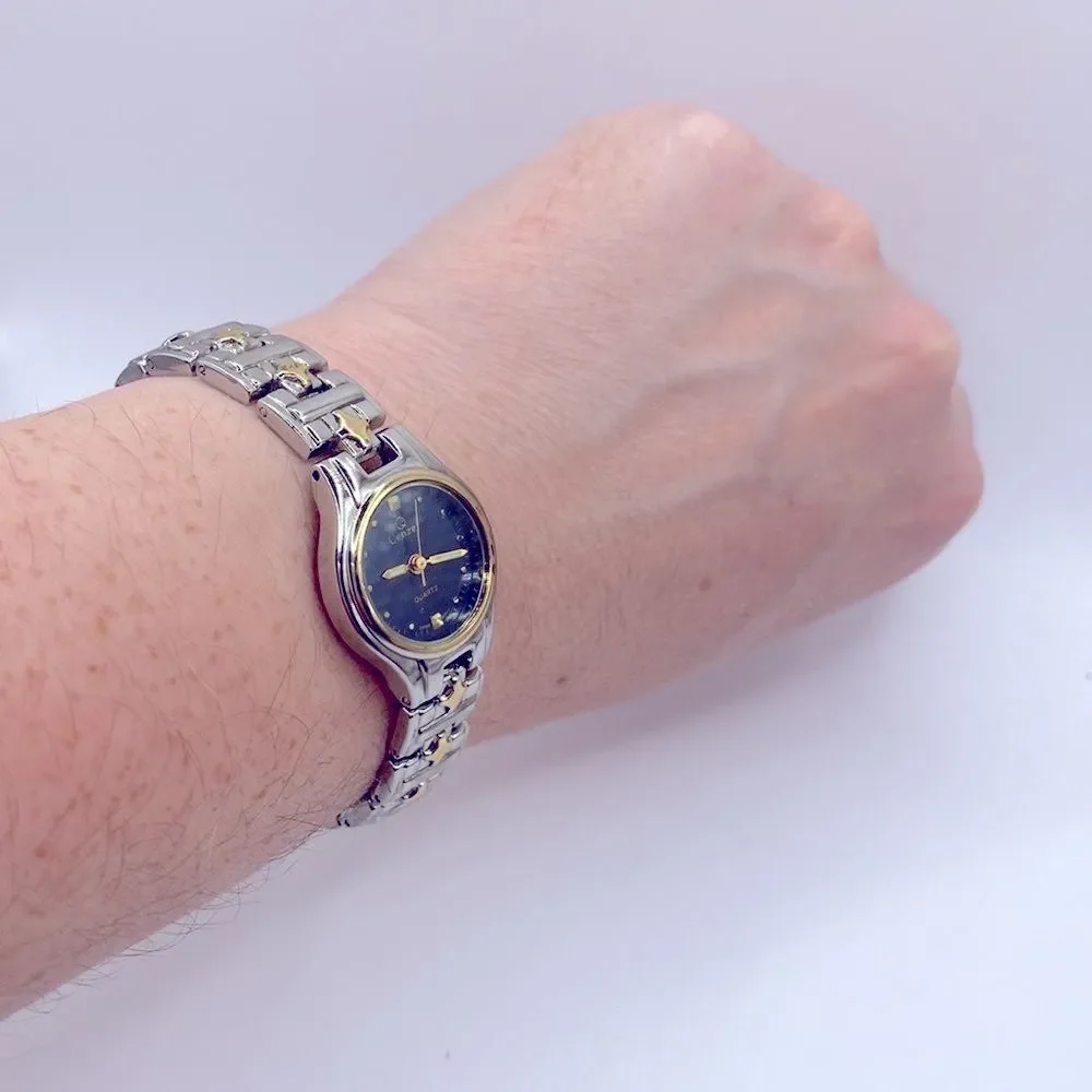 Working! Ladies Vintage Cenzer Two Tone Minimalist Watch